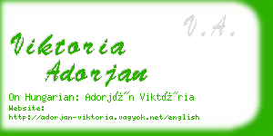 viktoria adorjan business card